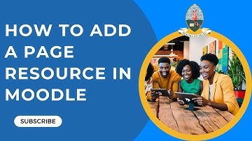 How to Add a Page Resource in Moodle