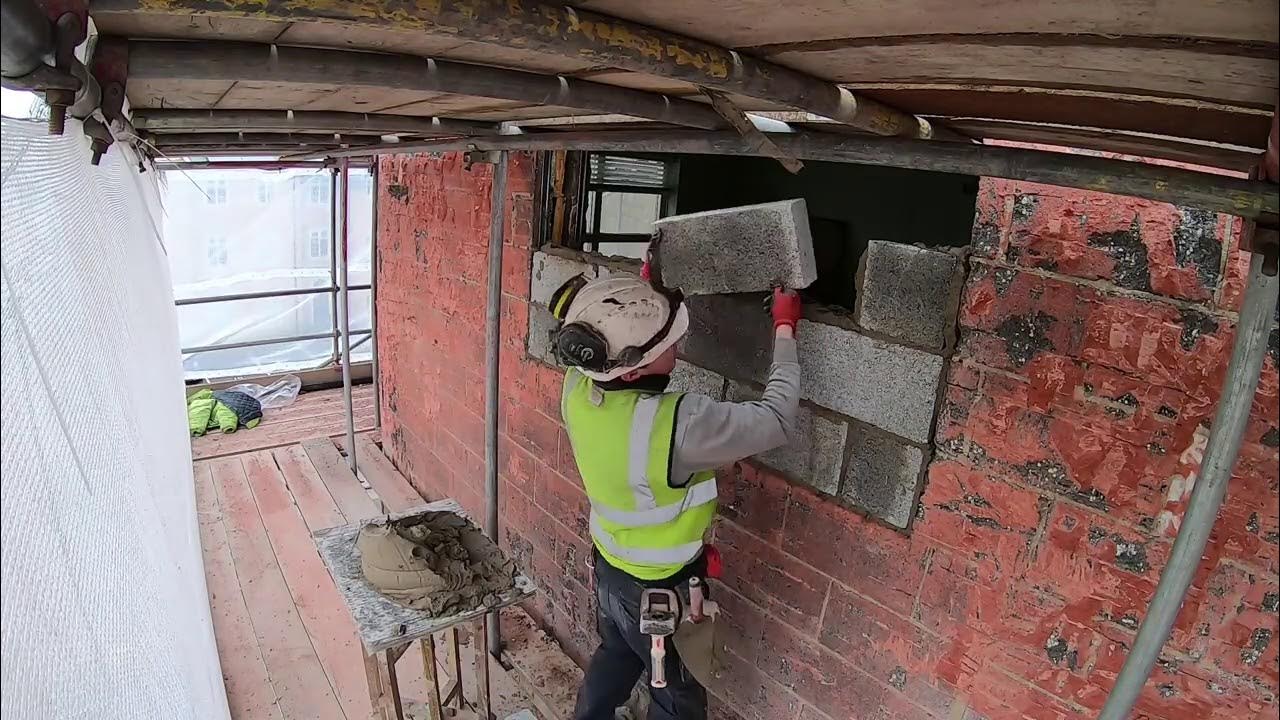 Bricklaying How To Block Up a Window YouTube