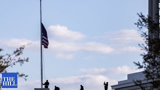 WATCH: Flags across the US Capitol are lowered to half staff in honor of US Capitol police officer