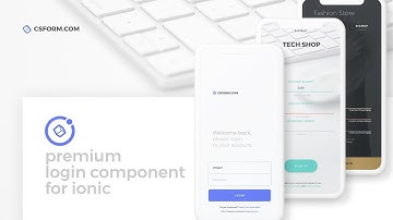 Premium Ionic Login Component - Three Themes - Overview