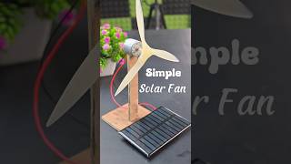 DIY Simple Solar Power Fan | How to Make a Simple Solar Powered Fan at Home #shorts #solar #dcmotor