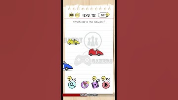 Brain Test level 122 ( Which car is the slowest? )