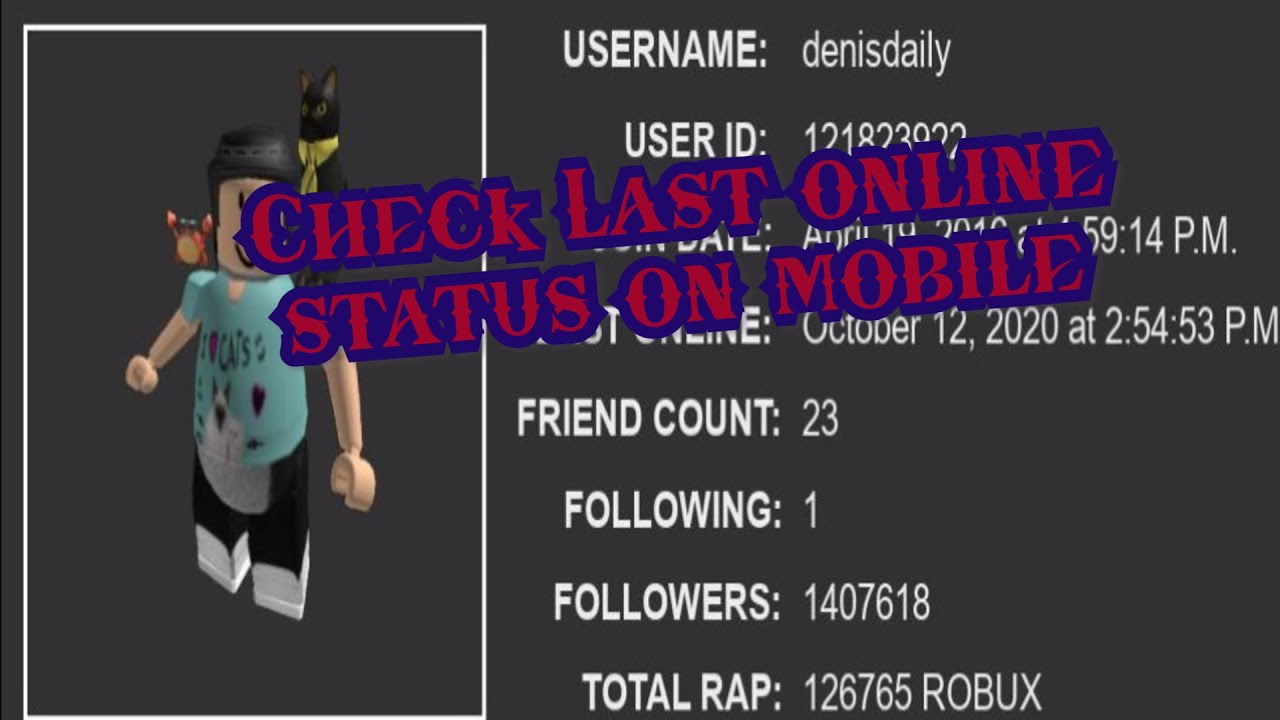 HOW TO CHECK LAST ONLINE STATUS OF ANY ROBLOX PLAYER ON MOBILE