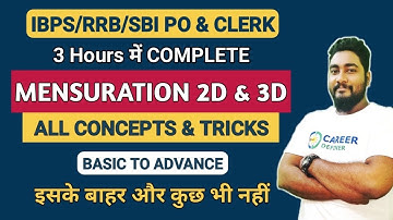 Mensuration 2D and 3D Complete Chapter | All Formulas & Questions | Banking/SSC/Railway | Kaushik |
