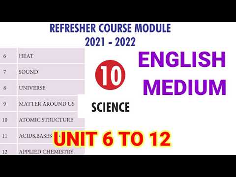 10th Science Refresher course module 6-12 English medium