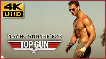 Top Gun Playing with the Boys - Beach Volleyball Scene 4K & HQ Sound, Kenny Loggins