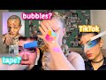 I tried the viral tiktok tape makeup look