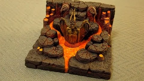 Dwarven Forge - Hellscape Straight Wall with Stairs - Stairway - Individual Piece - 360 HD video