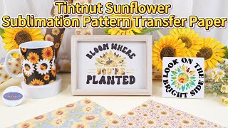 Sunflower Sublimation Pattern Unique Design#tintnut #handmade #diy #craft #diycrafts #sublimation
