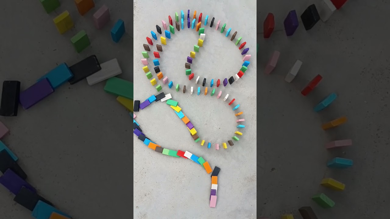 mini time domino | effect spiral dominos || short video