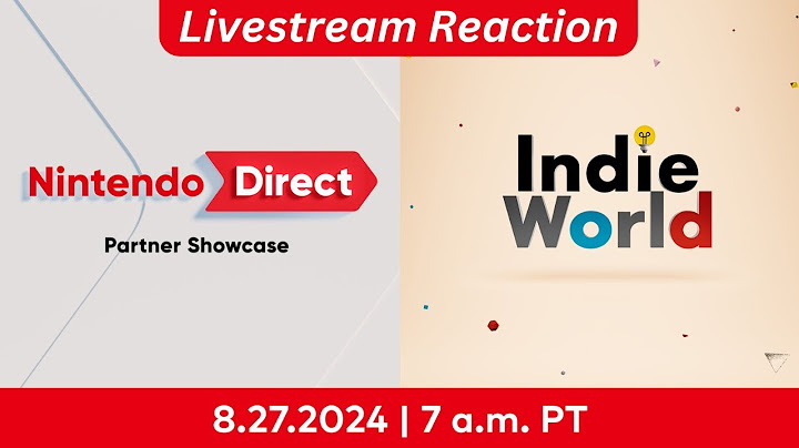 ANAND THE GAMER REACTS : INDIE WORLD SHOWCASE + NINTENDO DIRECT: PARTNER SHOWCASE 8.27.2024