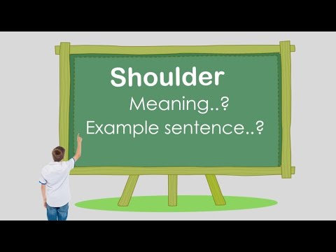 Shoulder meaning in Urdu |Hindi |English | Pronunciation of Shoulder