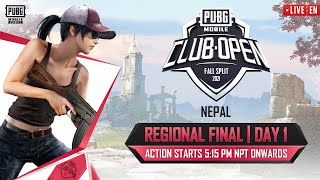 En Pmco Nepal Regional Final Day 1 Fall Split Pubg Mobile Club Open 2021
