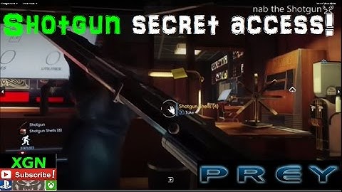 Prey shotgun location, secret way to access Security room and safe password in Talos 1 lobby