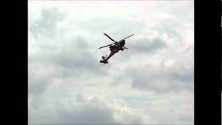 Apache Helicopter Bows To Crowd, Yeovilton 2011
AH64 Apache Bows to crowd at end of air display. this is the Royal Netherlands Air Forces display Apache at the Yeovilton air day 2011. Apache Helicopter Bows To Crowd, Yeovilton 2011