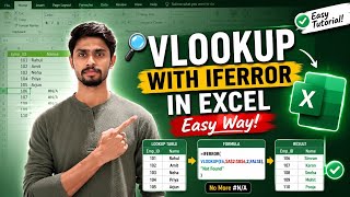 VLOOKUP with IFERROR in Excel | #N/A Error Fix | Advanced Excel Tutorial Hindi