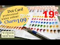 ウインザーニュートン「透明水彩絵の具」の色見本帳109色Dot Cardを作ってみた！#4 茶系〜黒・白19色