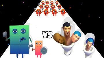 SKIBIDI WAR 3D : Number Cube Block + Number Lore ( New Version )