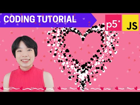 p5.js Coding Tutorial | 💖 Exploding Hearts 💖