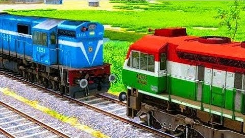 WDG4 RESCUE WDM3D TEJAS EXPRESS | BUMPY RAILROAD CROSSING | TRAIN SIMULATOR | NB490 GAMING