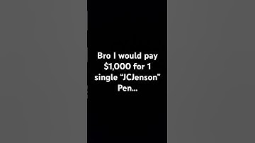 Bro I would pay $1,000 for a JCJenson pen…