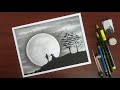 Couple in moon light pencil drawing for beginners  easy and step by step  lokaaarts