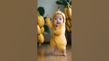 Em bé chuối với điệu nhảy cute #cute #funny #baby #shorts #embedangyeu