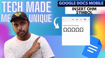 How to insert ohm symbol in Google docs mobile | how to add ohm sign in google docs mobile