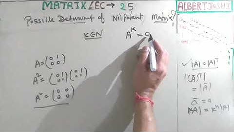 Possible determinant of Nilpotent matrix | gate mathematics | engineering mathematics