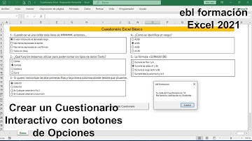 Crear un Cuestionario Interactivo con botones de opciones en Excel 2021