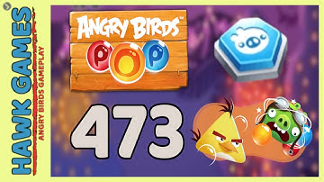 Angry Birds Stella POP Bubble Shooter Level 473 - Walkthrough, No Boosters