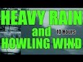 Heavy Pouring Rain and Thunder and Wind | 10 Hours | "Rain" "Rain Sounds" "Sleep Sounds"