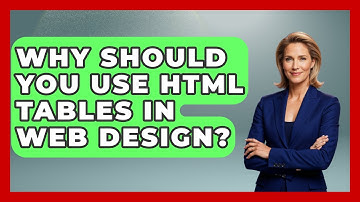 Why Should You Use HTML Tables in Web Design? | Simple HTML Studio News