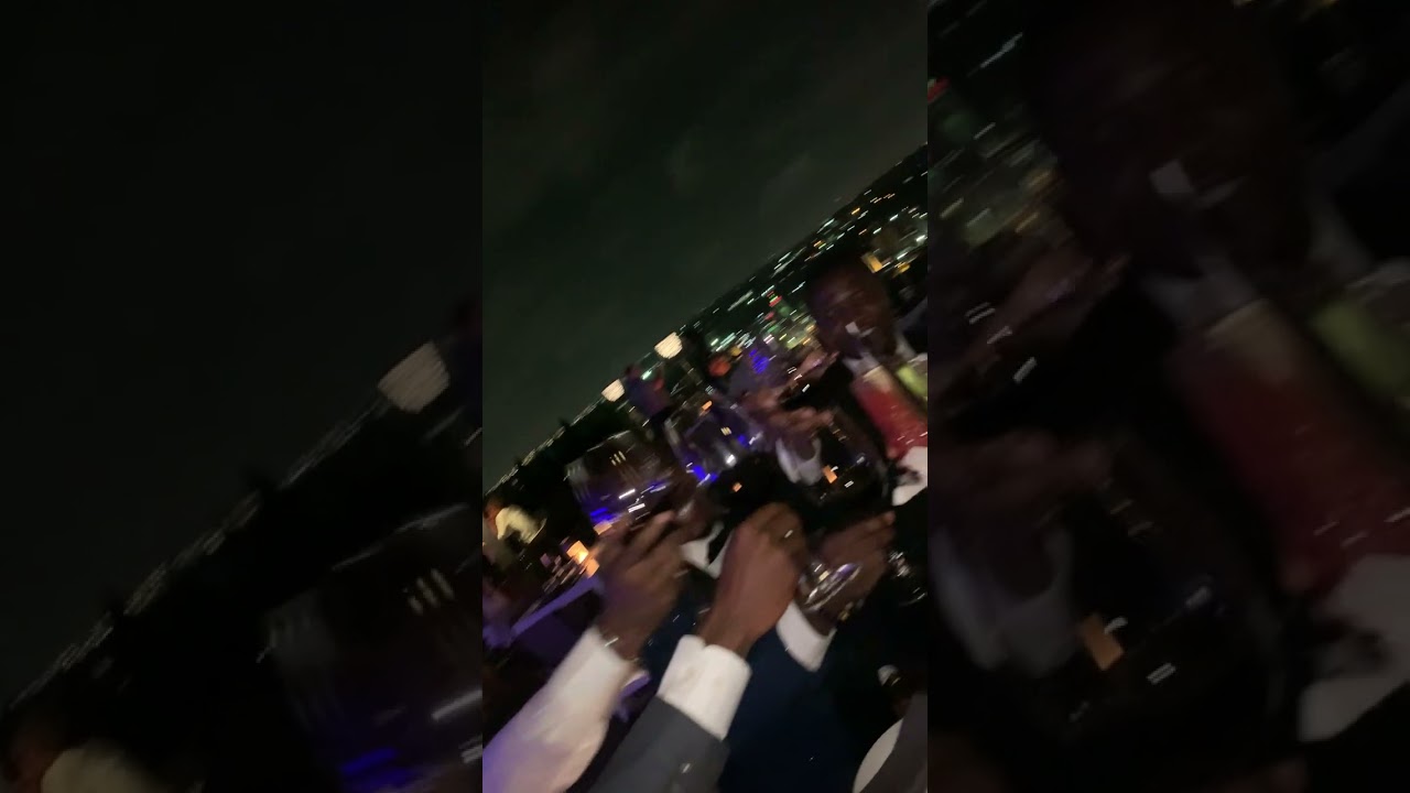 Bako Ambianda with Team at Sky Bar in Accra, Ghana 