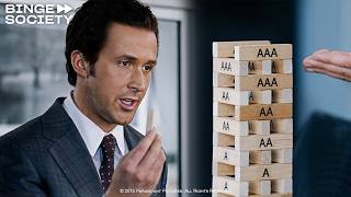 The Big Short 2015 The Jenga Scene Explaining The Financial Collapse