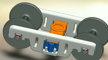 Goods Train Wheel Assembly 3d model in solidworks