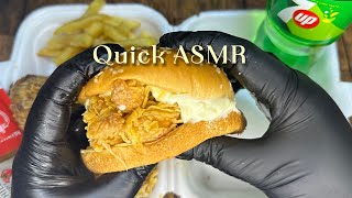 ASMR | ZINGER BURGER CHICKEN PIECE AND FRIES EATING SHOW | MUKBANG