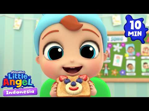 I Like Eating Fruit | Little Angel Indonesia | Favorite Cartoons and Kids' Songs