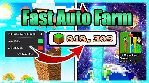 +1 Blocks Every Second Script • Fast Auto Farm • Auto Rebirth [Roblox] ✅WORKING!✅