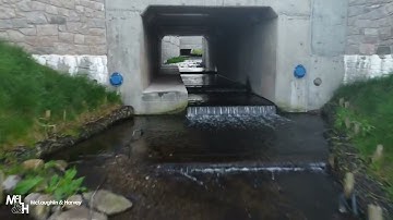 Stonehaven Flood Protection Scheme Drone May 2022