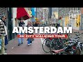  amsterdam netherlands walking tour  amsterdam central canal walk 4kr 60fps