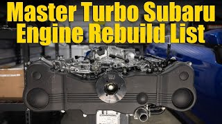 Expert Guide: THE Turbo Subaru Engine Rebuild Checklist