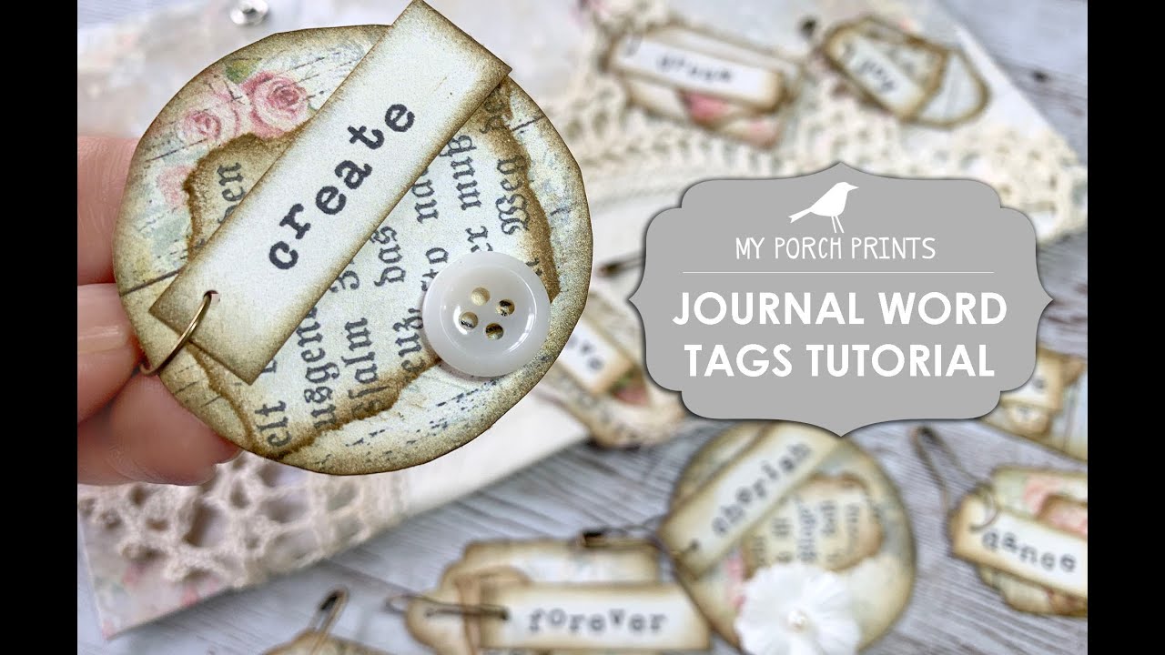 Junk Journal Word Tags Tutorial MPP
