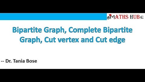 Bipartite Graph, Complete Bipartite Graph, Cut vertex, Cut Edge (Graphs-Part-11)