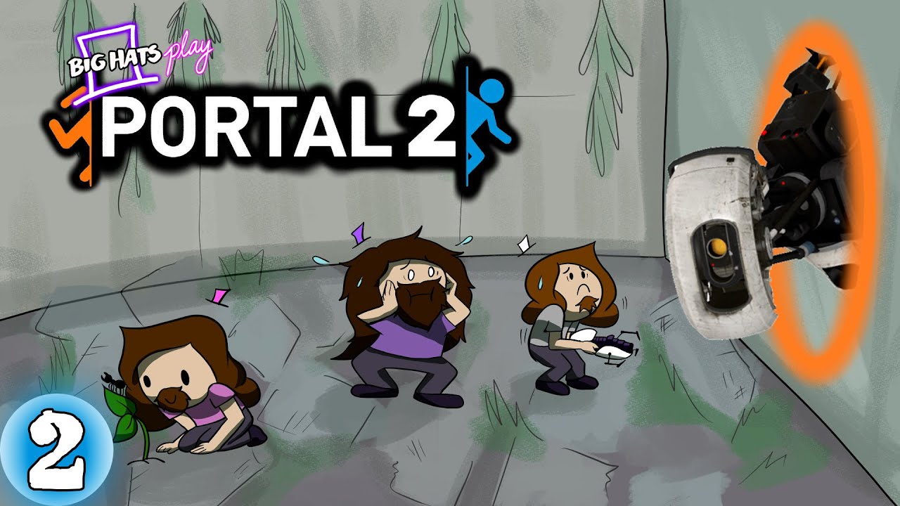 GLaDOS Returns | Big Hats Play PORTAL 2 - YouTube