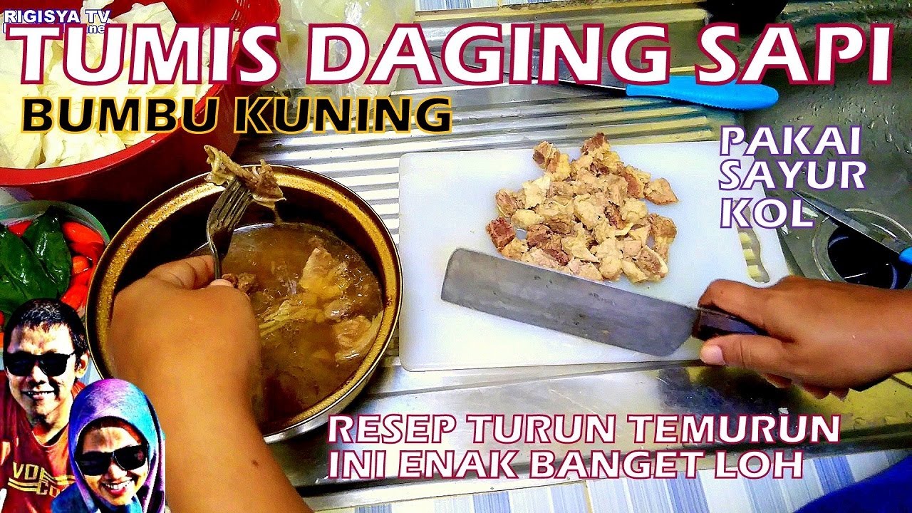 MASAK TUMIS KOL DAGING SAPI BUMBU KUNING - YouTube