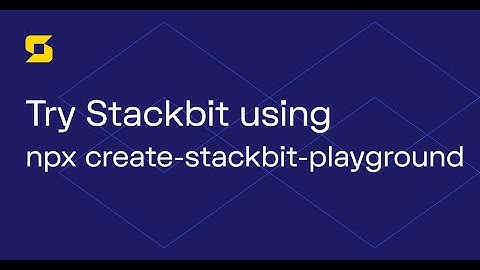 Try the Stackbit Playground using npx create-stackbit-playground