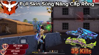 [Free Fire] Leo Rank Bằng Full Skin Súng Nâng Cấp Rồng Và Cái Kết TOP 1 Quét Map 35KIlls Của CULÌ