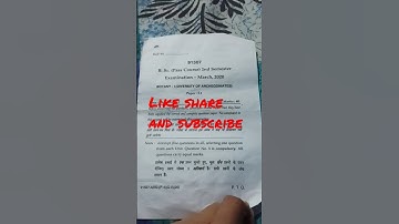 Bsc2nd semester #Botany  previous year question paper 👍