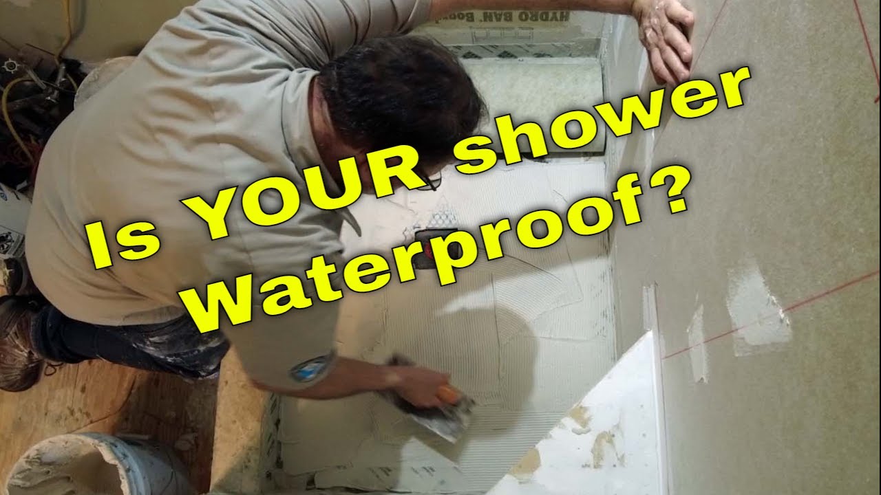 Waterproofing the shower floor. YouTube